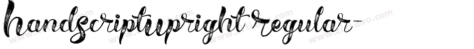 HandScriptUpright Regular字体转换